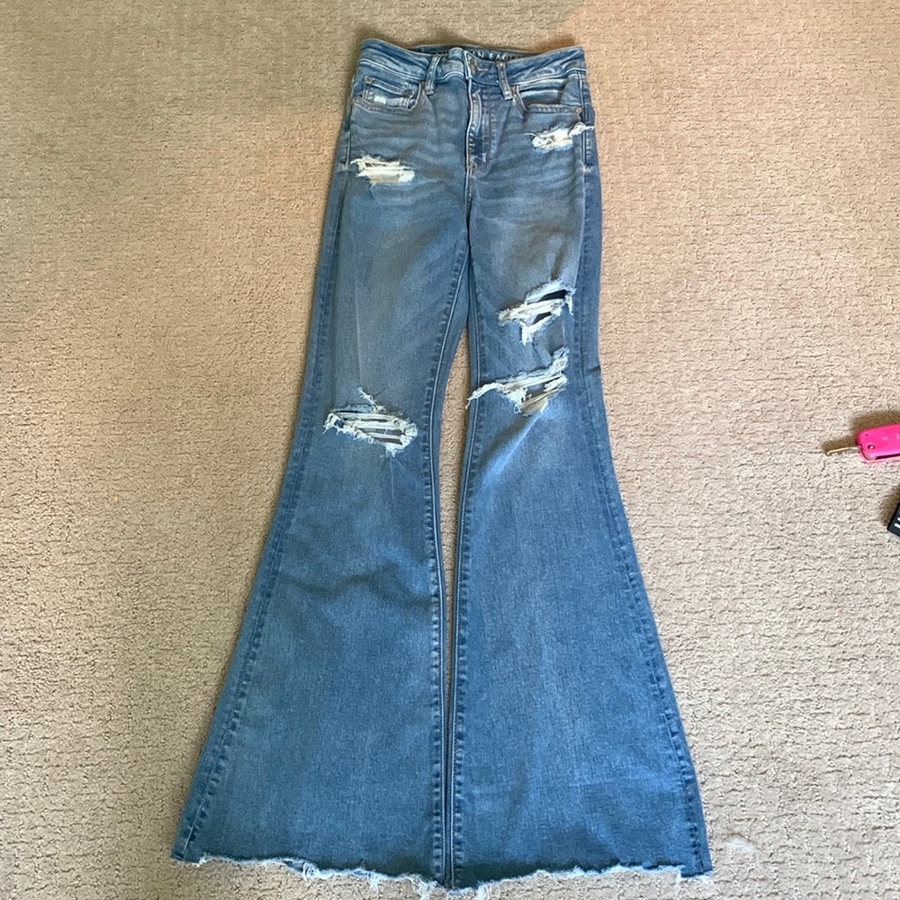 American eagle super high rise flare